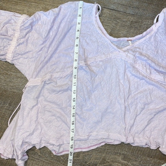 Free People Oversized Linen Sandstorm Flowy Lilac Lavender Top Size XS - Picture 12 of 16